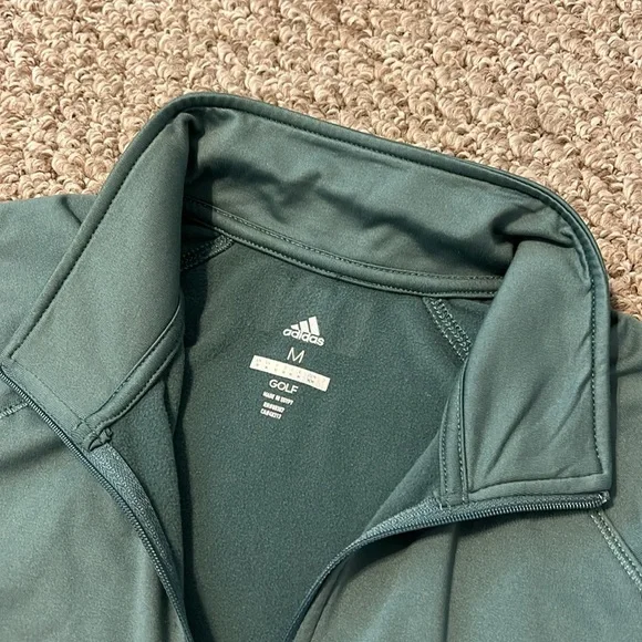 Women’s Green Adidas Golf 1/4 Quarter Zip - Picture 4 of 12
